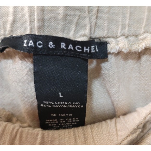 Zac & Rachel Womens Linen Blend Shorts~Size Large - Picture 3 of 4